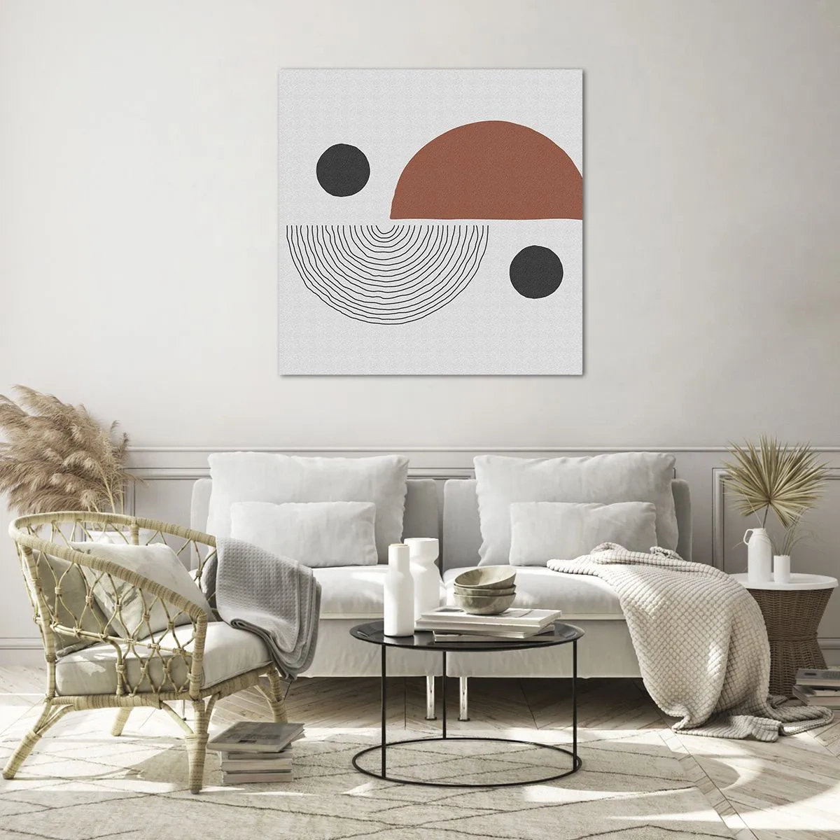 Glastavla - Bild på glas - Hjulets perfektion - 60x60 cm