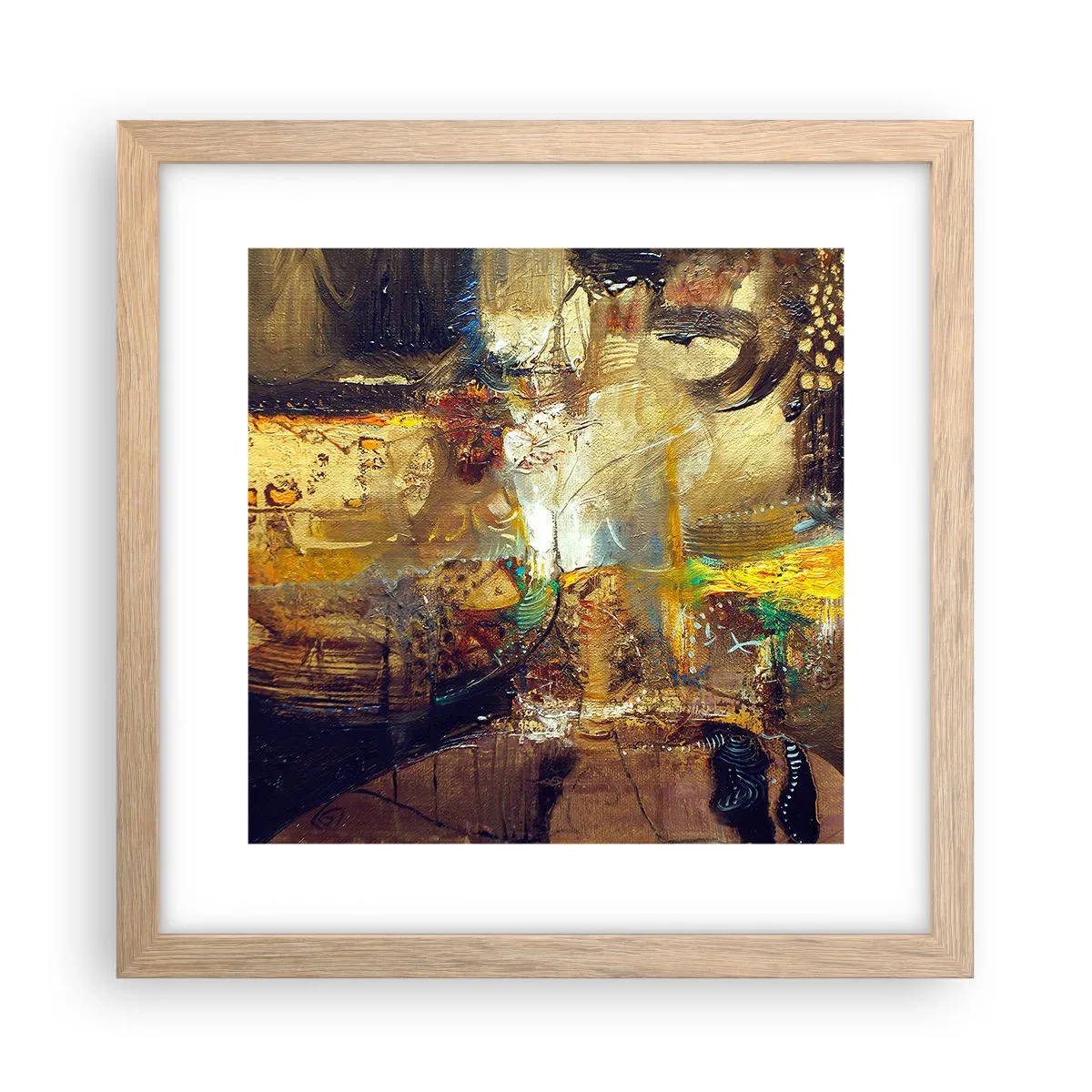 Affisch i ram av ljusek - Kallt, varmare, hett - 30x30 cm