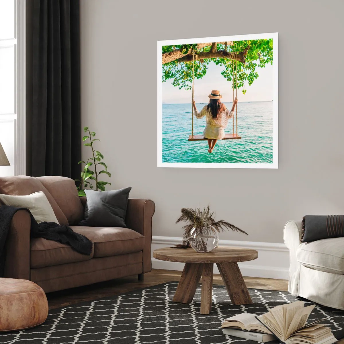 Affisch - Livet är vackert - 30x30 cm