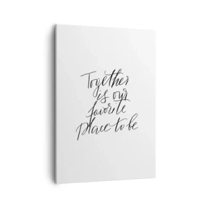 Canvastavla - Bild på duk - Känner du också det? - 50x70 cm