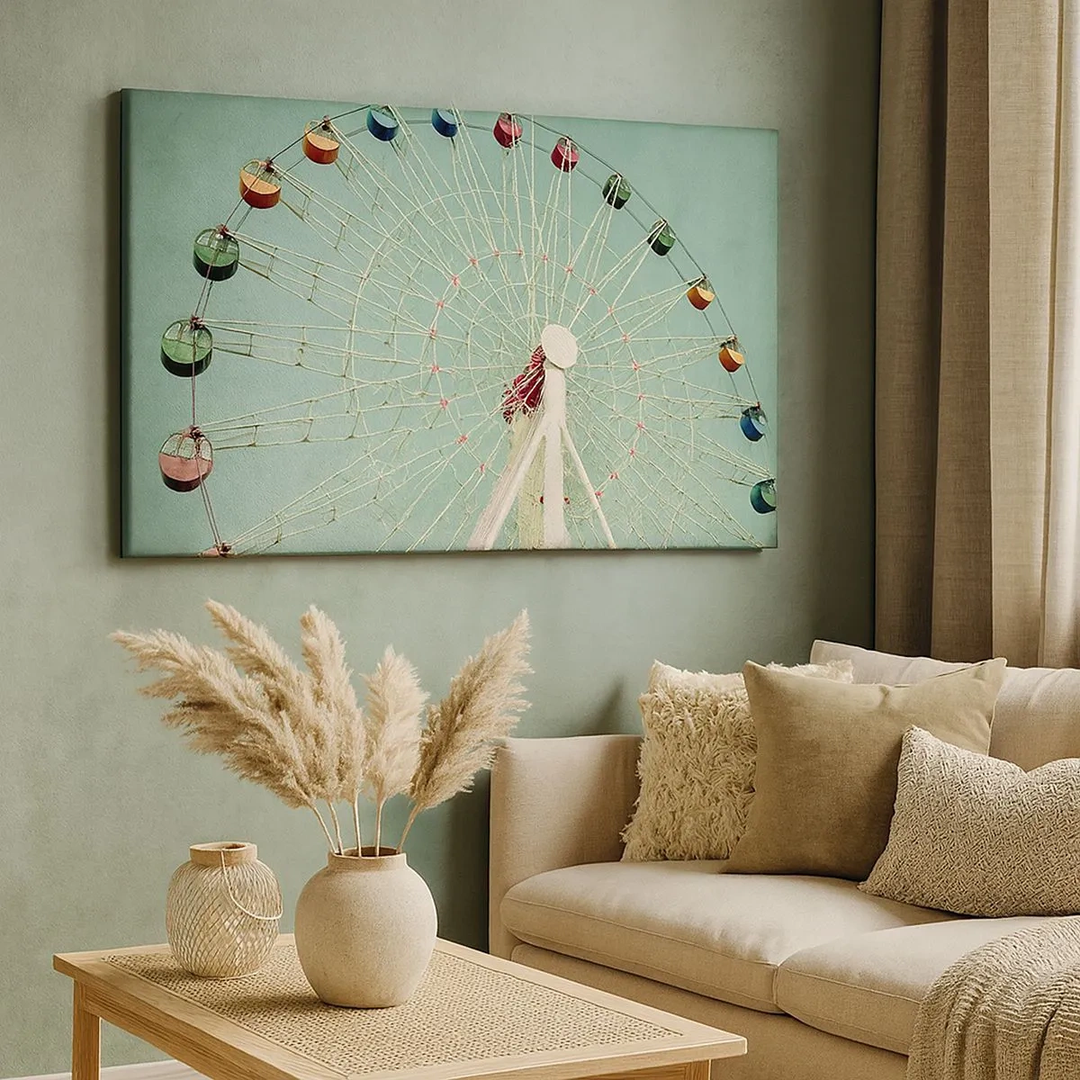 Canvastavla - Bild på duk - Välkommen att ha kul - 100x40 cm