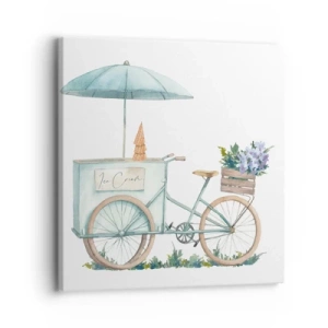 Canvastavla - Bild på duk - Sött minne av sommaren - 30x30 cm