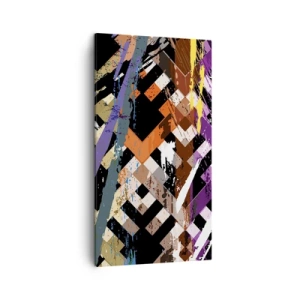 Canvastavla - Bild på duk - Kvadraten - 45x80 cm