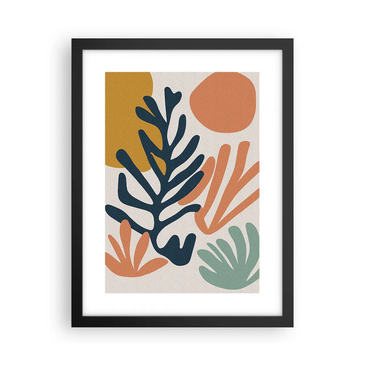 Affisch i svart ram - Korallhav - 30x40 cm