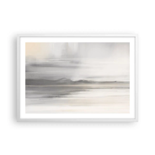 Affisch i vit ram - En eftertänksam bakgrund - 70x50 cm