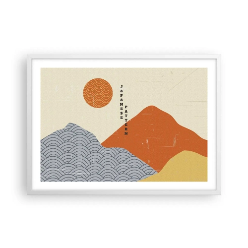Affisch i vit ram - I den japanska andan - 70x50 cm