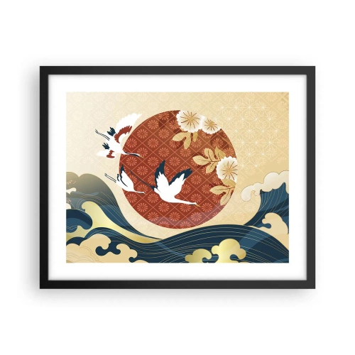 Affisch i svart ram - Japansk saga - 50x40 cm