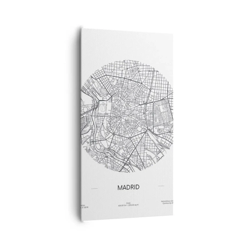 Canvastavla - Bild på duk - Madrids anatomi - 65x120 cm