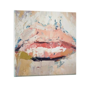 Glastavla - Bild på glas - Väcker sinnen - 70x70 cm
