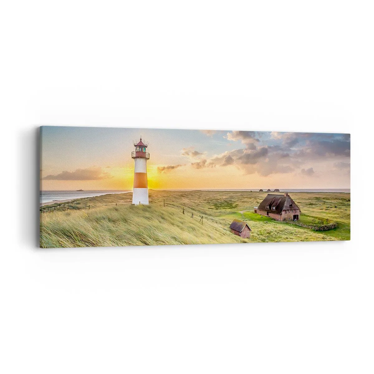 Canvastavla - Bild på duk - Mellan vågorna - 90x30 cm