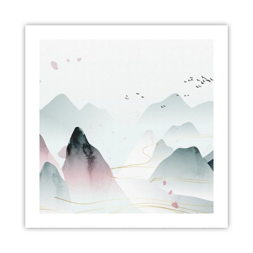 Affisch - Över topparna - 50x50 cm