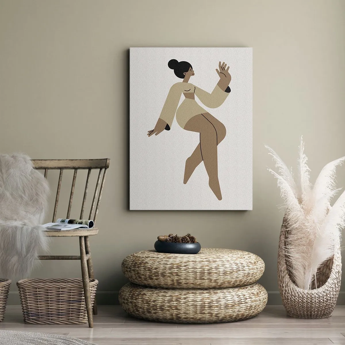 Canvastavla - Bild på duk - Form av stil - 65x120 cm