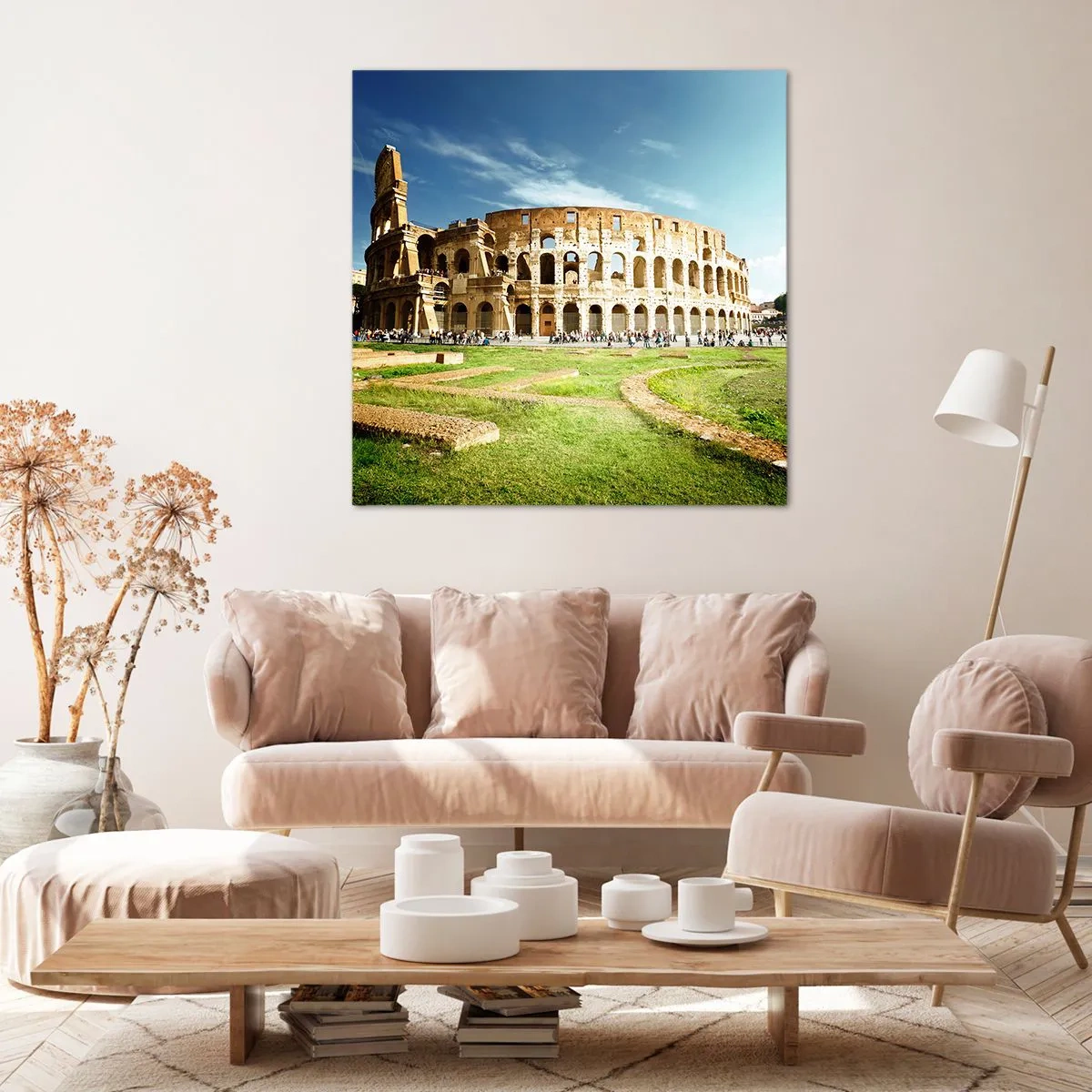 Canvastavla - Bild på duk - Vapnets klang hörs fortfarande - 70x70 cm