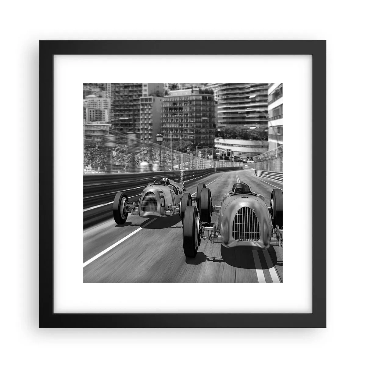Affisch i svart ram - För länge sedan i Monte Carlo - 30x30 cm