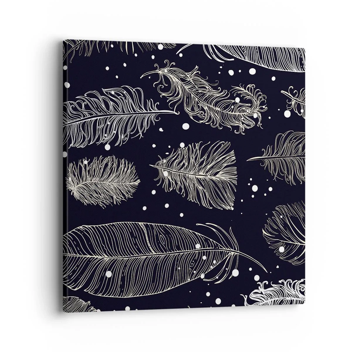 Canvastavla - Bild på duk - Fjäderspets - 40x40 cm