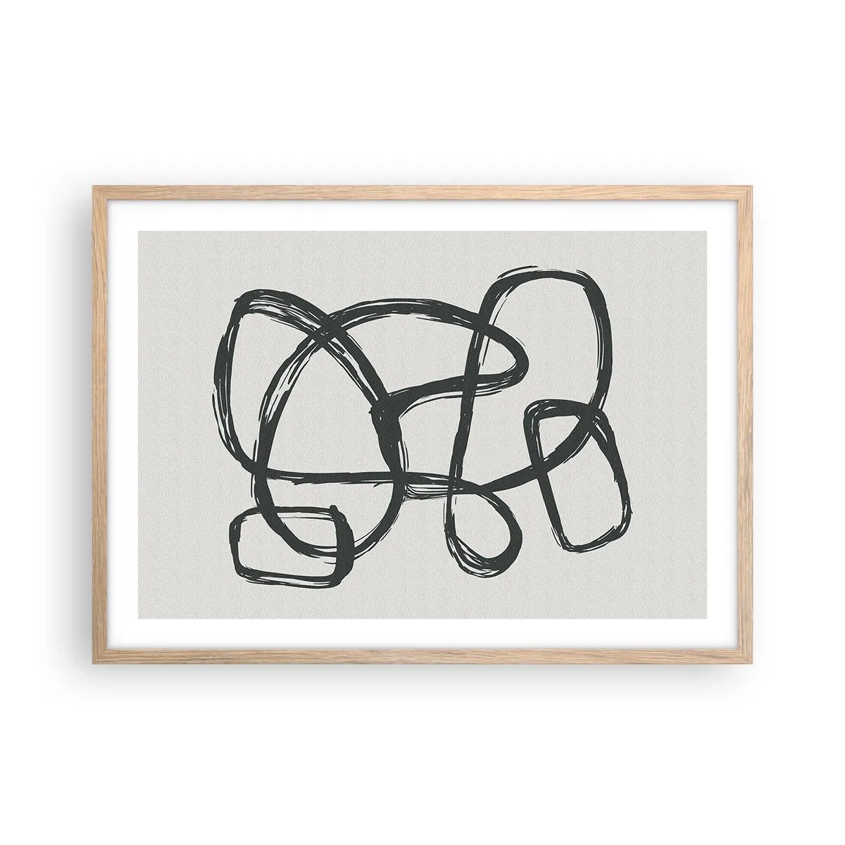 Affisch i ram av ljusek - Loopad abstraktion - 70x50 cm