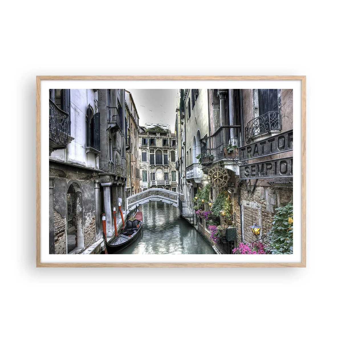 Affisch i ram av ljusek - Tyst begrundan sedan några sekel - 100x70 cm