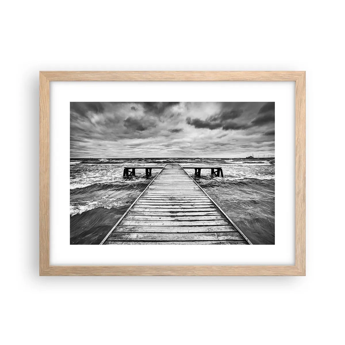 Affisch i ram av ljusek - Jag väntar på vind som blåser bort... - 40x30 cm