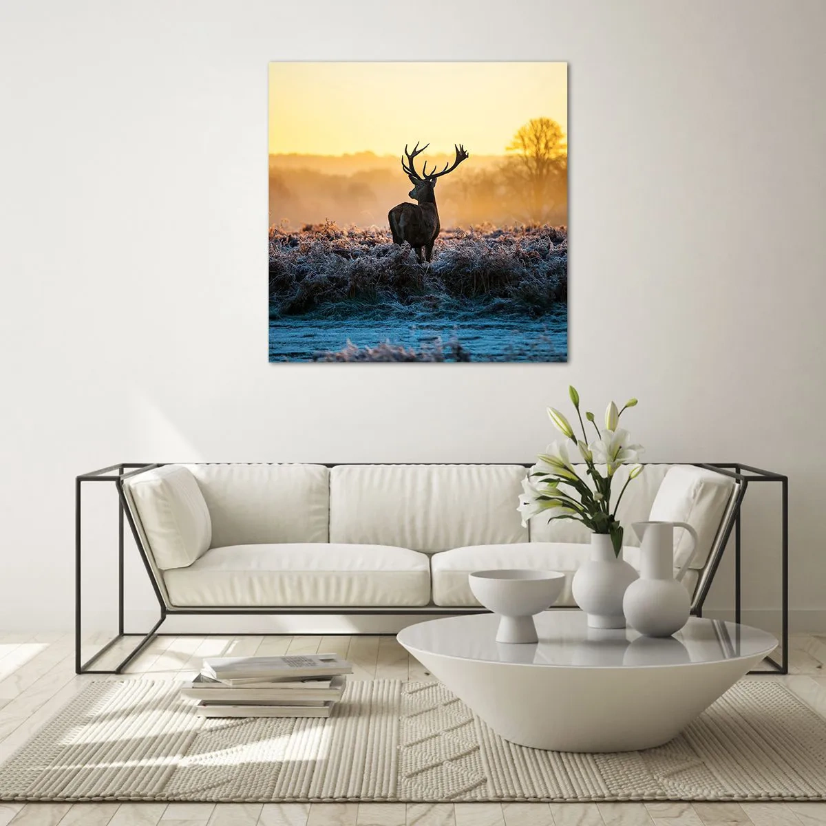 Glastavla - Bild på glas - Krönt på sin mark - 50x50 cm