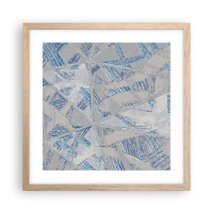 Affisch i ram av ljusek - I en gråblå labyrint - 40x40 cm