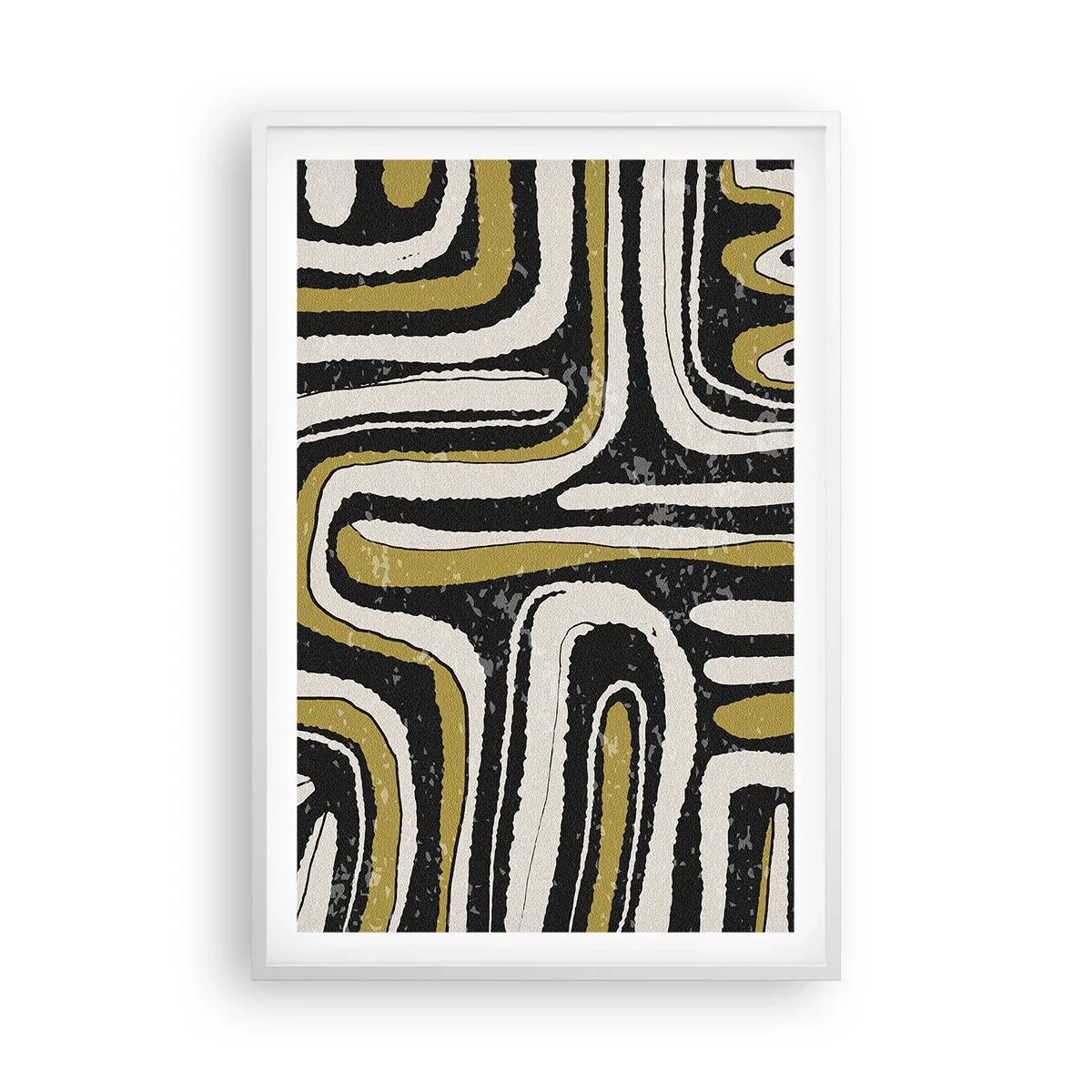Affisch i vit ram - Komposition: stråk och gränder - 61x91 cm
