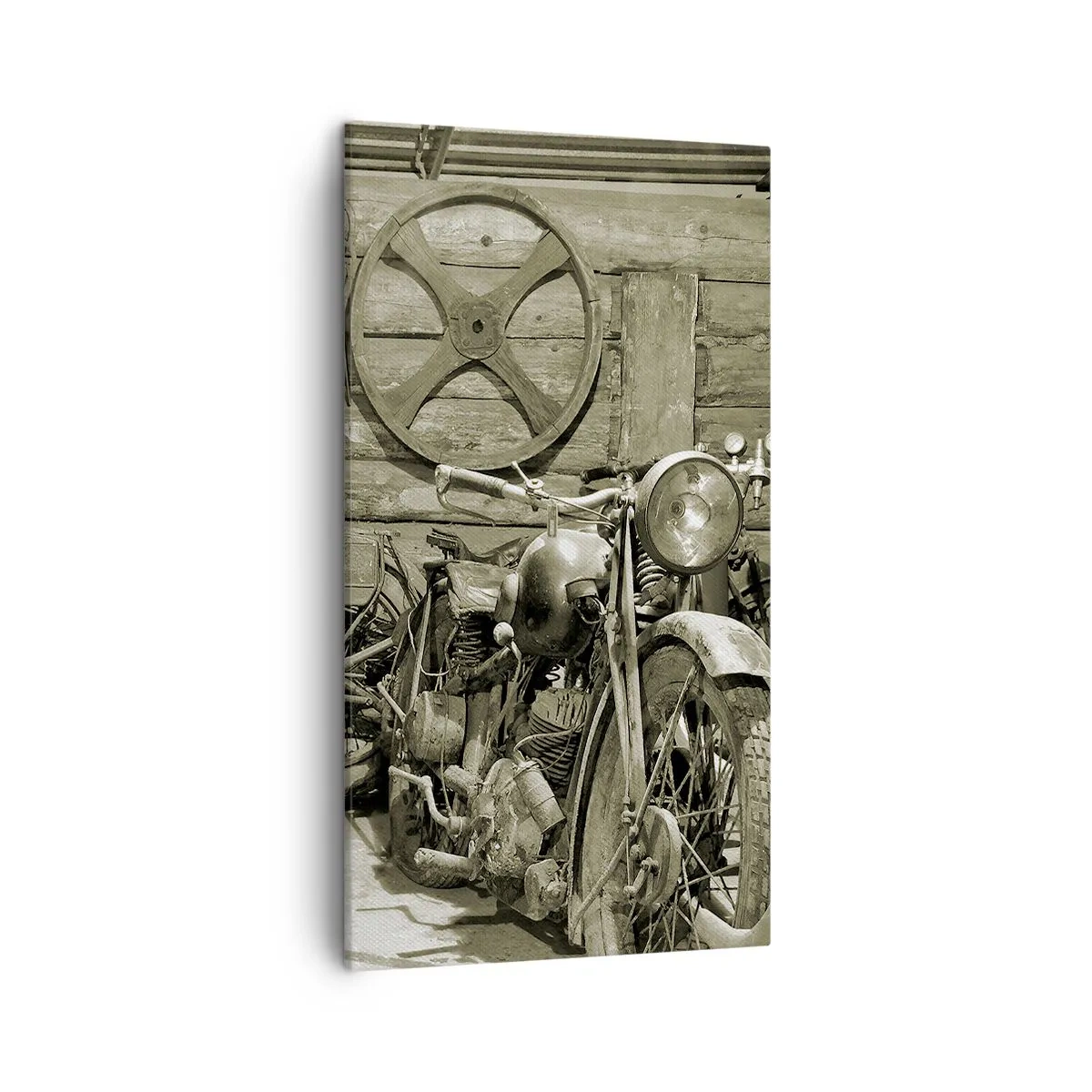 Canvastavla - Bild på duk - I onkel Lasses skjul - 45x80 cm