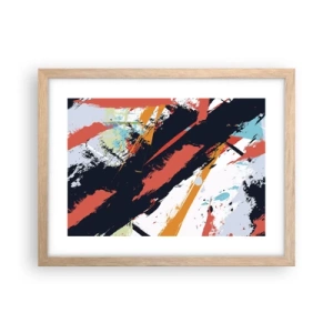 Affisch i ram av ljusek - Dynamisk komposition - 40x30 cm