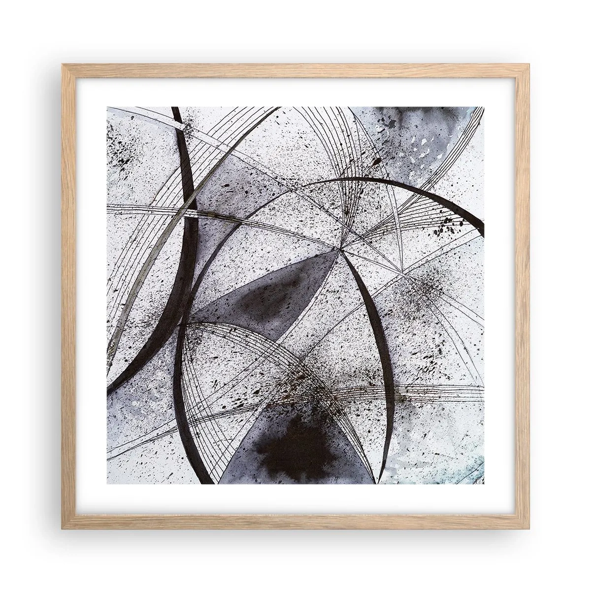 Affisch i ram av ljusek - Futuristisk fantasi - 50x50 cm