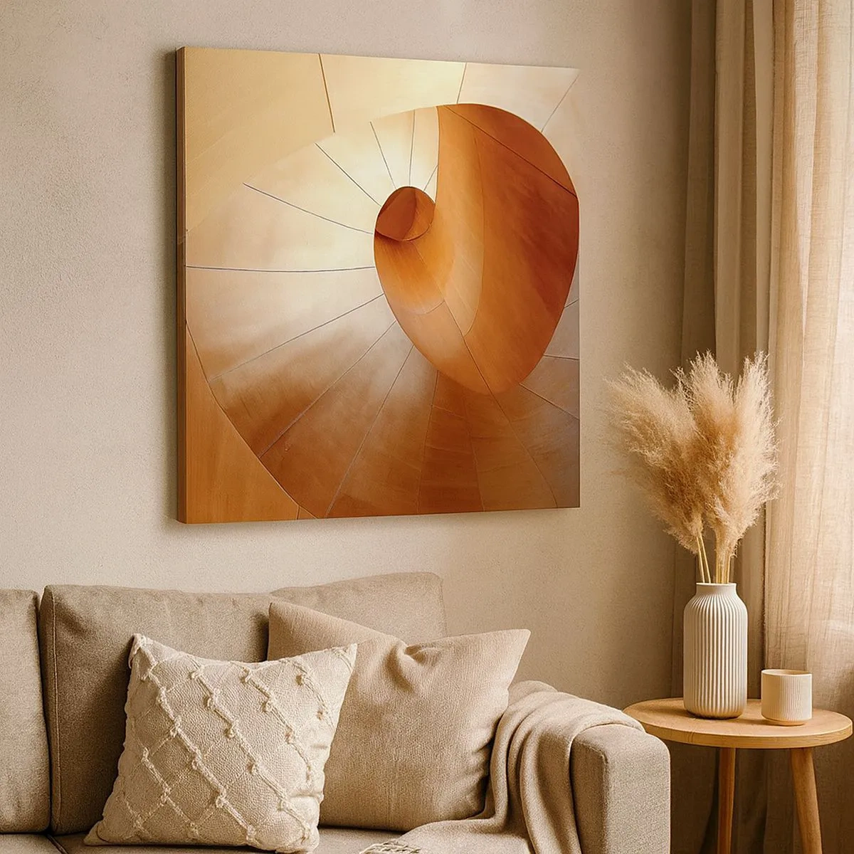 Canvastavla - Bild på duk - Arkitektonisk serpentin - 30x30 cm