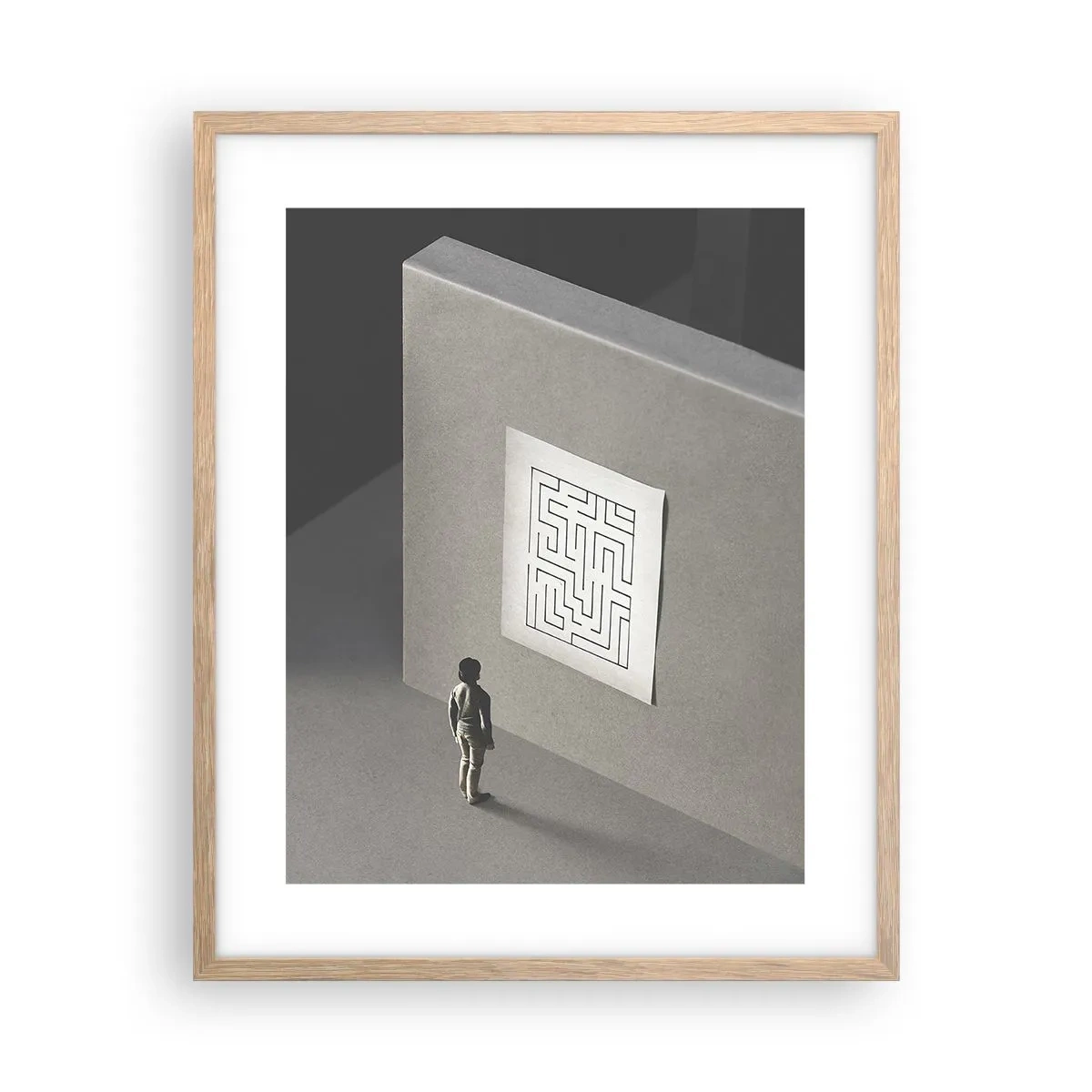 Affisch i ram av ljusek - Men var är jag? - 40x50 cm