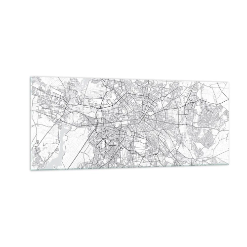 Glastavla - Bild på glas - Berlins blomma - 100x40 cm