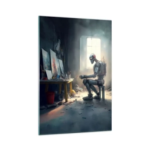 Glastavla - Bild på glas - Den skapande handlingen - 70x100 cm