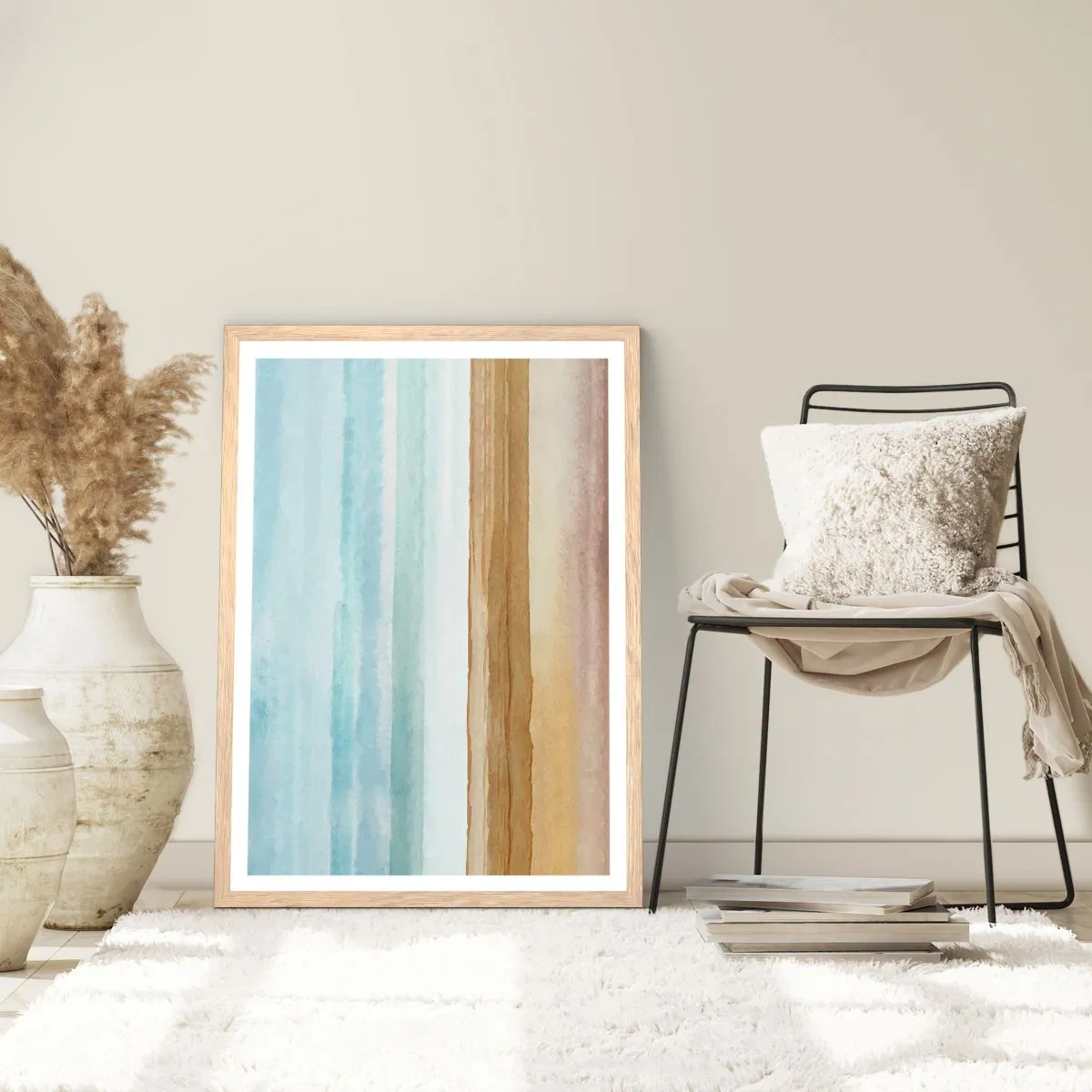 Affisch i ram av ljusek - Svalkande - 50x70 cm