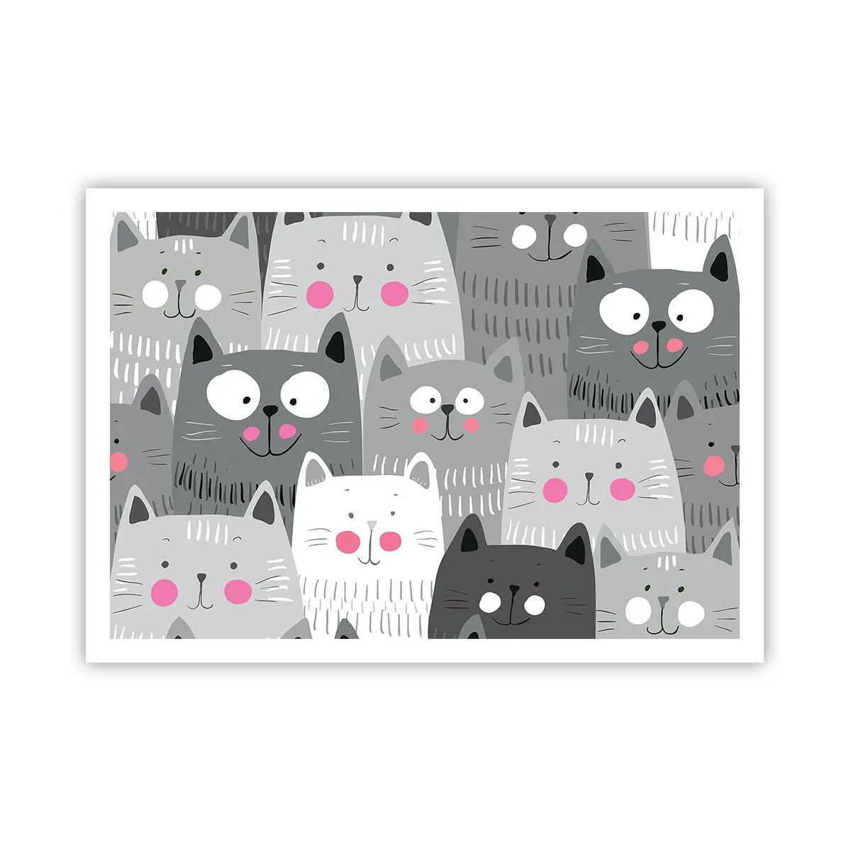 Affisch - Katternas värld - 100x70 cm