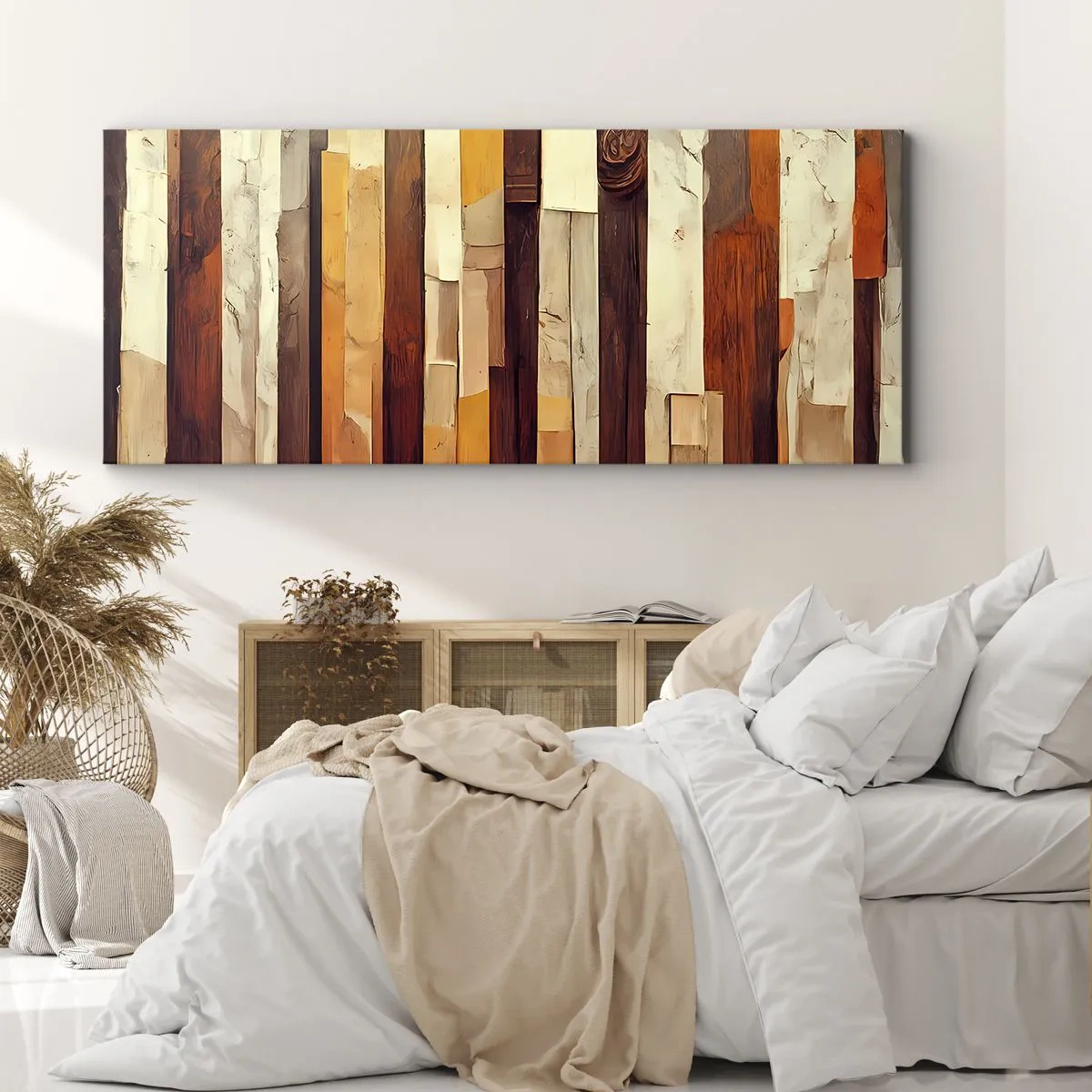 Canvastavla - Bild på duk - Hymn av skogens träd - 100x40 cm