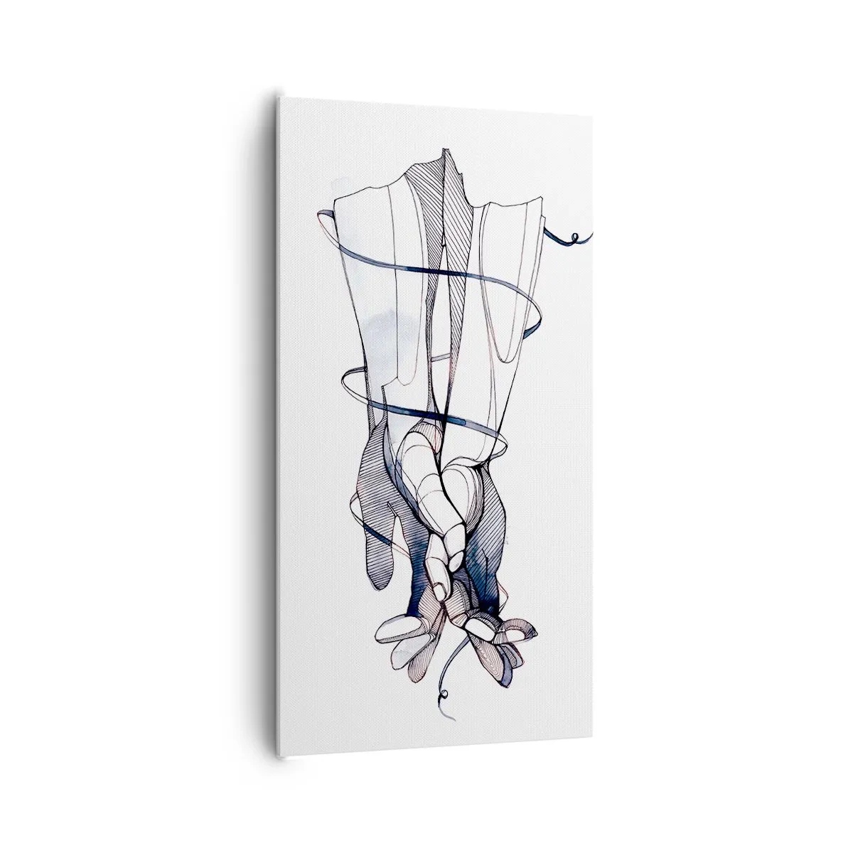 Canvastavla - Bild på duk - Smekningens studie - 65x120 cm