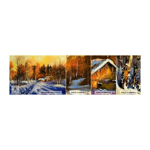 Fototapet Prov Standard Eco - Vinterimpression i solen - Landskap, Vinter, Bergsstuga - 100x30 cm