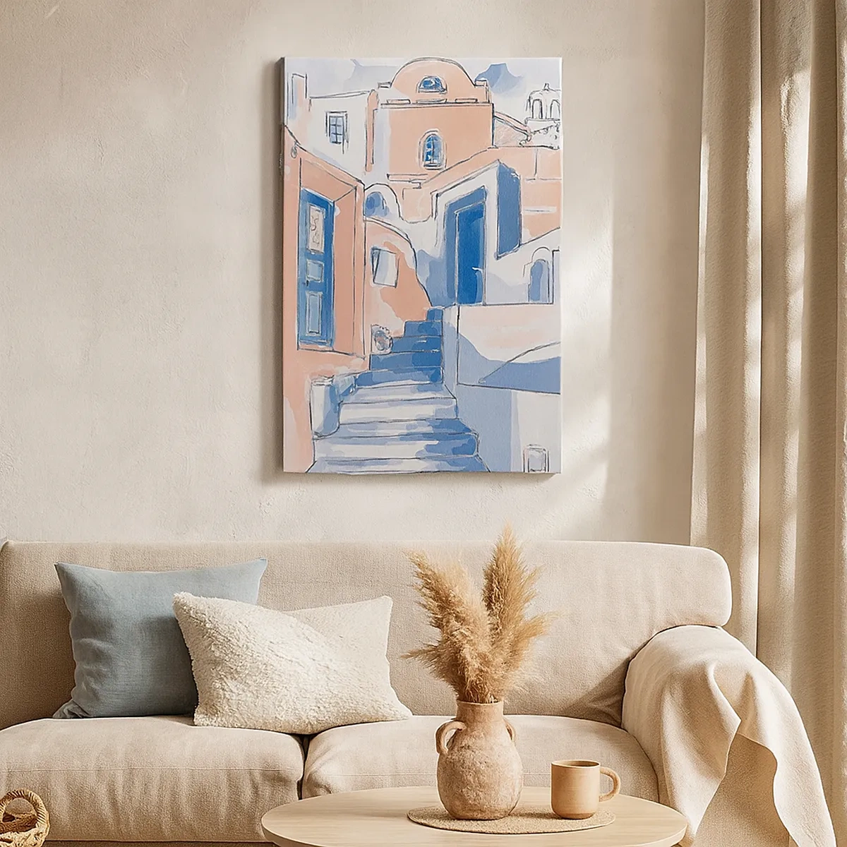 Canvastavla - Bild på duk - Exotisk stad - 50x70 cm