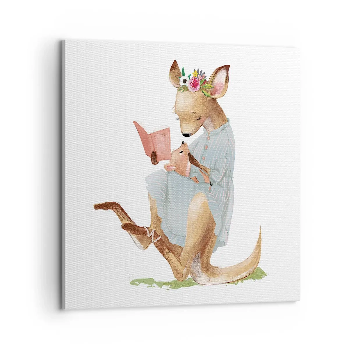 Canvastavla - Bild på duk - Mamma, läs för mig - 60x60 cm