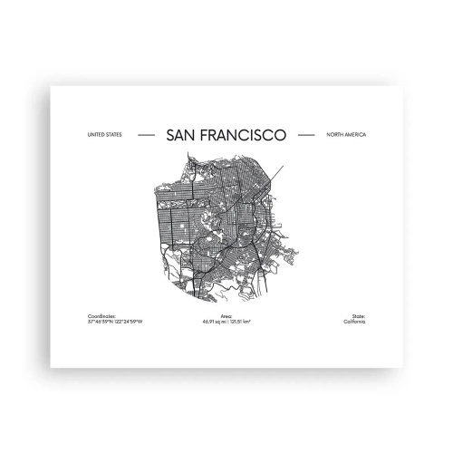 Affisch - San Franciscos anatomi - 50x40 cm