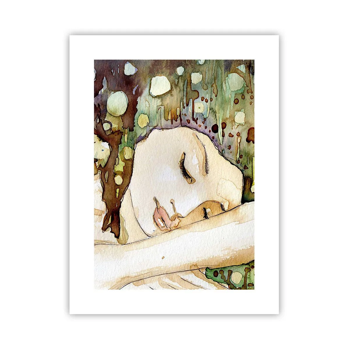 Affisch - Smaragd-viol dröm - 30x40 cm