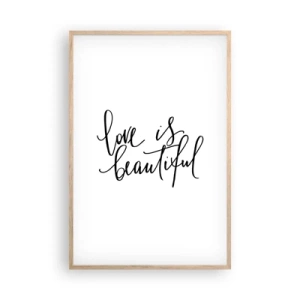 Affisch i ram av ljusek - Läs och upprepa - 61x91 cm