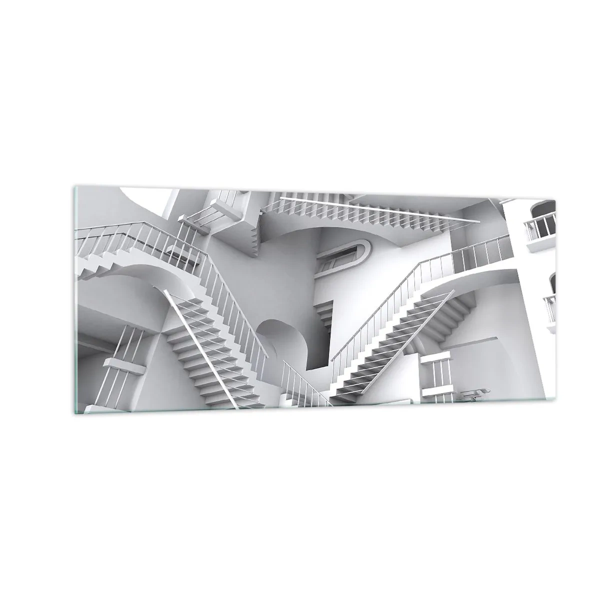 Glastavla - Bild på glas - Rummets paradoxer - 100x40 cm