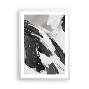 Affisch i vit ram - Storslagen abstraktion - 50x70 cm