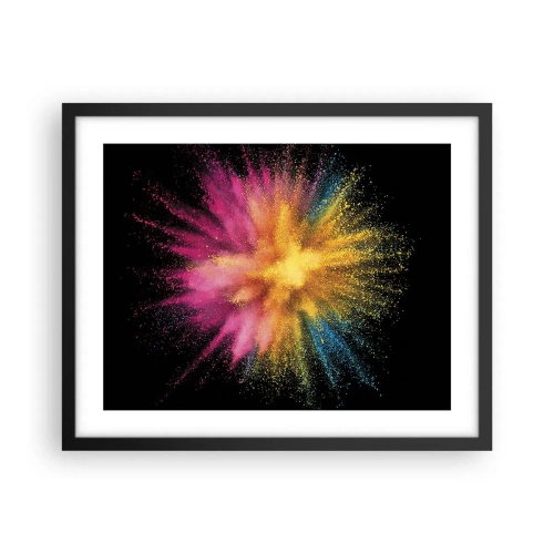 Affisch i svart ram - Färgerna föds - 50x40 cm