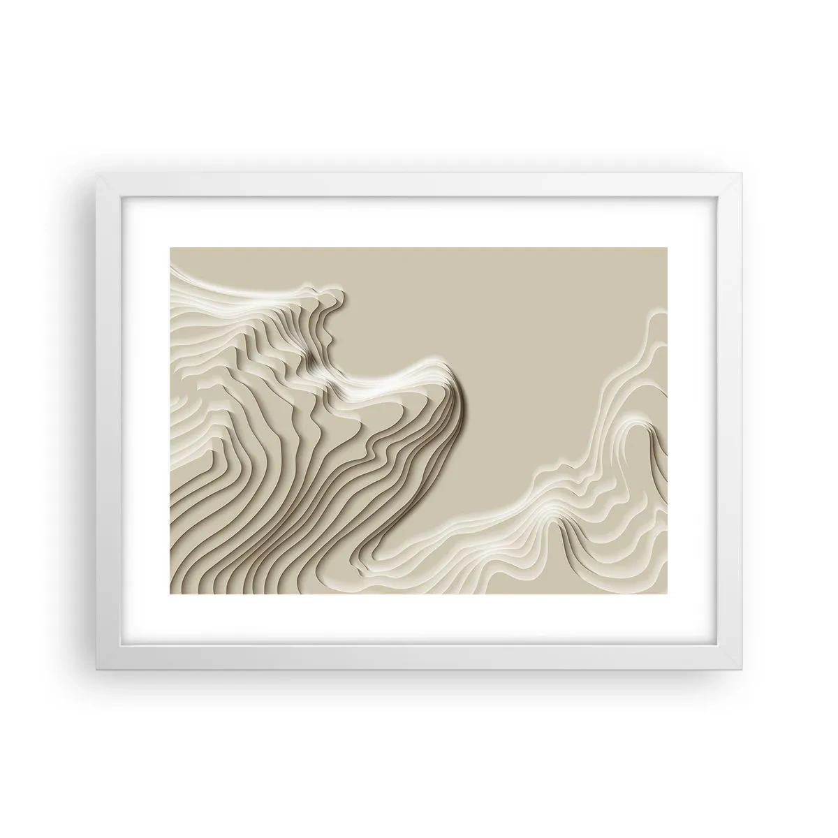 Affisch i vit ram - Konstens topografi - 40x30 cm