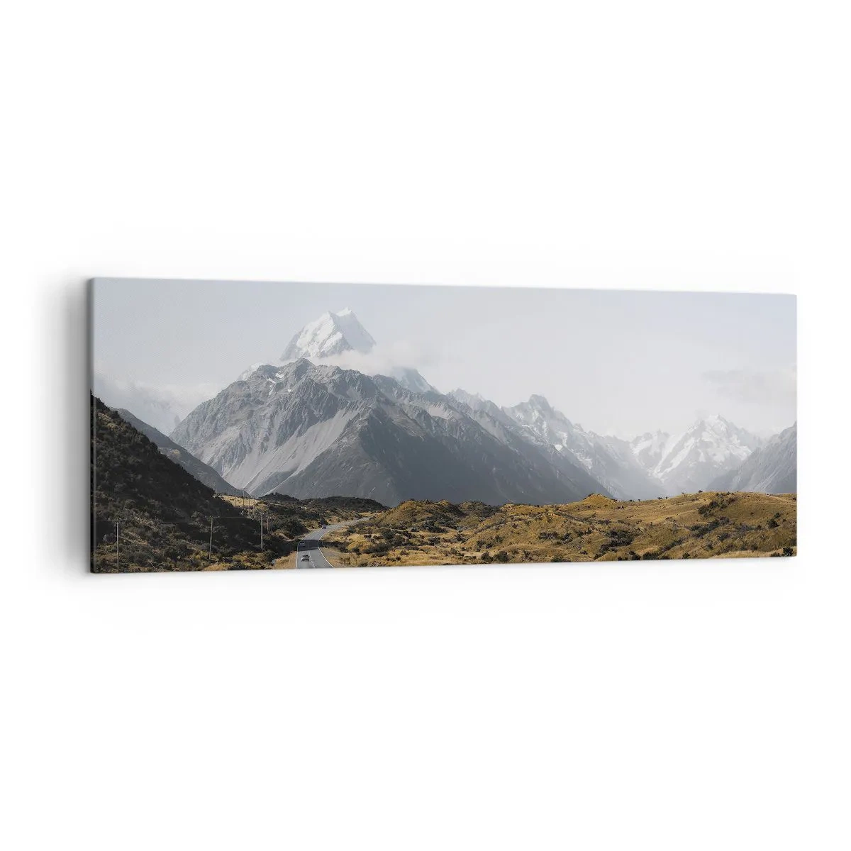 Canvastavla - Bild på duk - Väg till fjällens hjärta - 140x50 cm