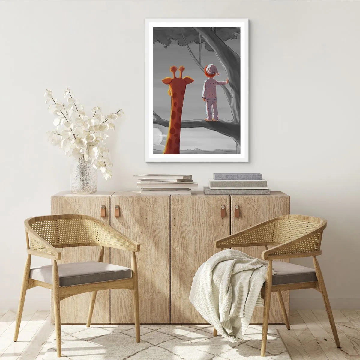 Affisch i vit ram - Det händer på riktigt - 50x70 cm