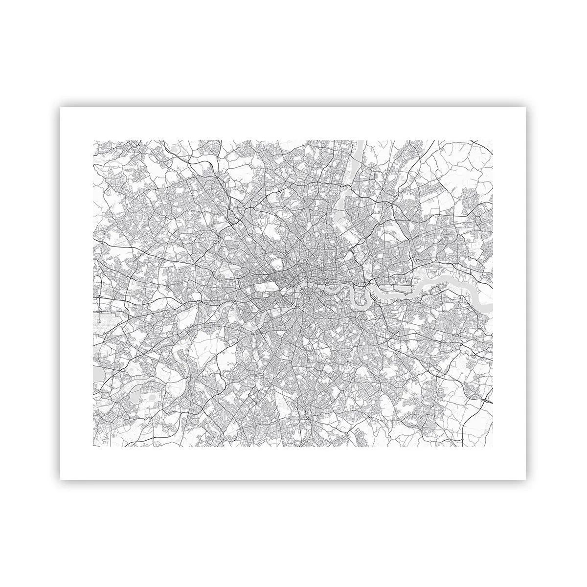 Affisch - Karta över London-labyrinten - 50x40 cm