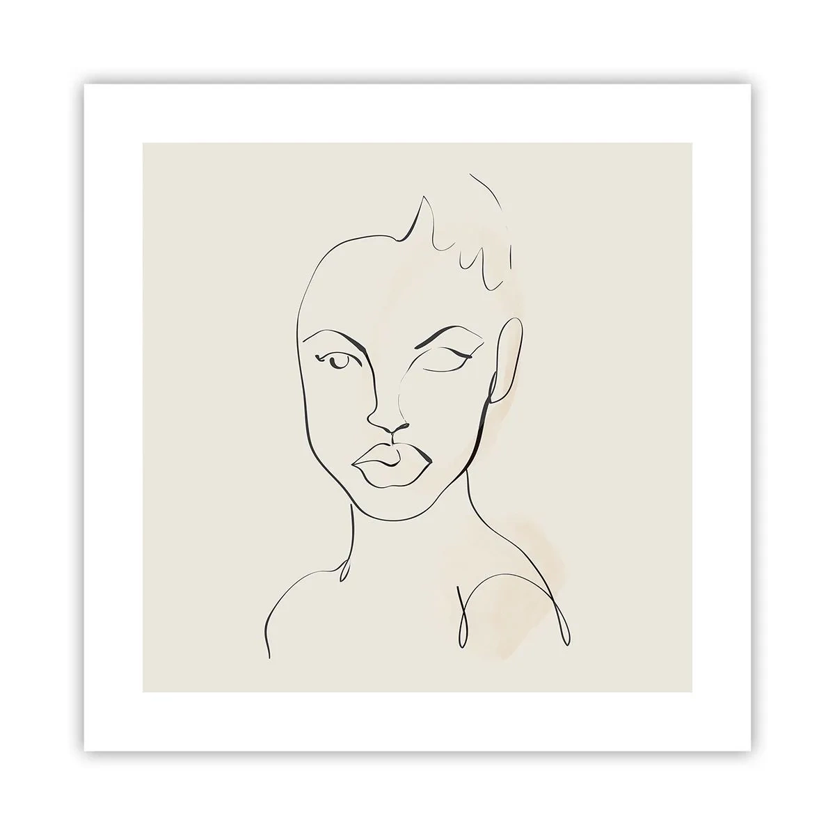 Affisch - Sensualitetens kontur - 40x40 cm